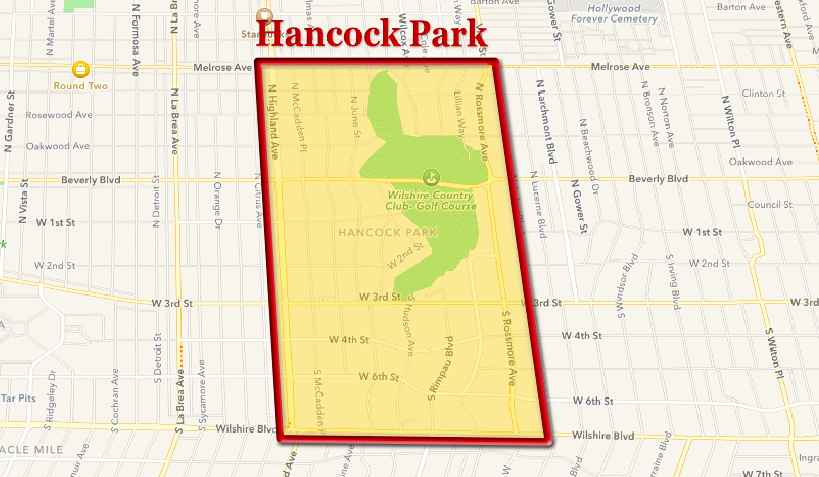 Hancock Park Map